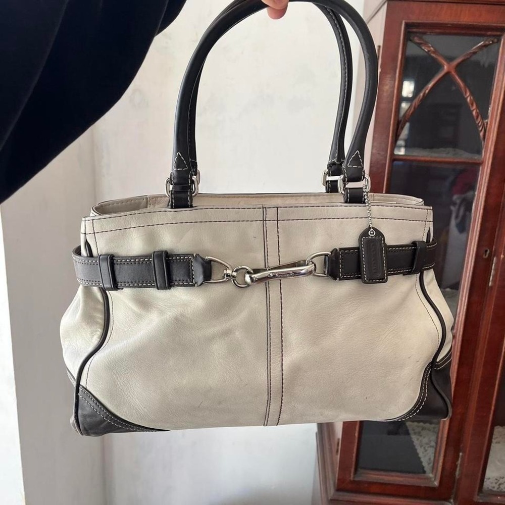 y2k 2000s Coach Hamptons Clip Tote shoulder bag / handbag